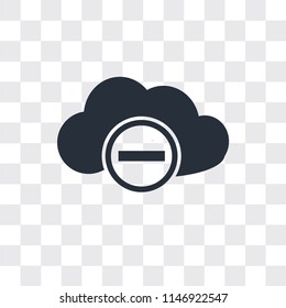 Cloud computing vector icon isolated on transparent background, Cloud computing logo concept