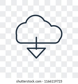 Cloud computing vector icon isolated on transparent background, Cloud computing logo concept