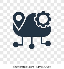 Cloud computing vector icon isolated on transparent background, Cloud computing transparency logo concept