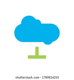 cloud computing vector icon logo design