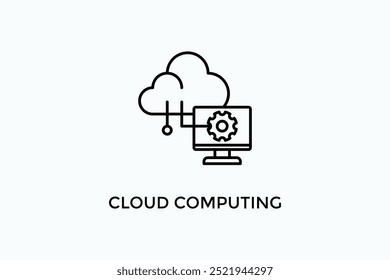 Cloud Computing Vector Icon Or Logo Illustration