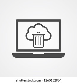 Cloud computing vector icon sign symbol