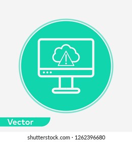 Cloud computing vector icon sign symbol