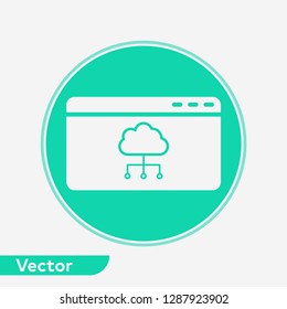 Cloud computing vector icon sign symbol