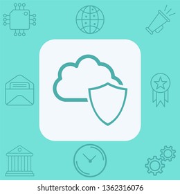 Cloud computing vector icon sign symbol