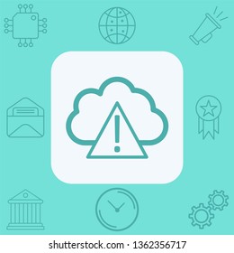 Cloud computing vector icon sign symbol