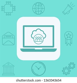 Cloud computing vector icon sign symbol