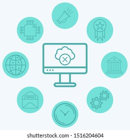 Cloud computing vector icon sign symbol