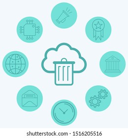 Cloud computing vector icon sign symbol