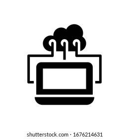 Cloud Computing vector icon style illustration.