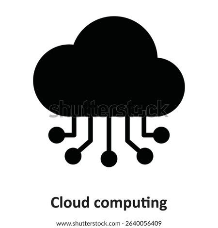 Cloud computing Vector Icon which can easily modify or edit
