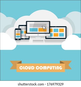 Cloud computing. Vector illustration. #1
