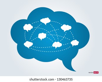 Cloud computing. Vector illustration.