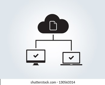 Cloud computing. Vector illustration.