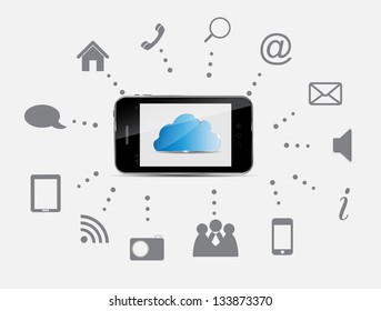 Cloud computing vector illustration