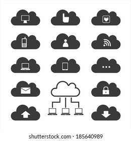 Cloud computing. Vector illustration.