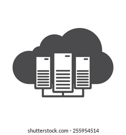Cloud computing vector image to be used in web applications, mobile applications and print media.