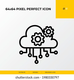 cloud computing. web design and development 64x64 pixel perfect icon