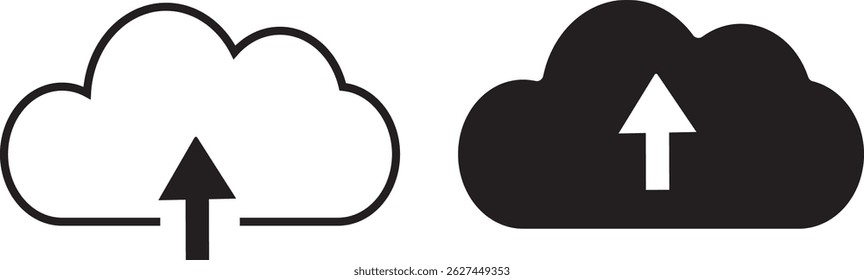 Cloud computing web icon set. cloud computing vector icon . isolated, transparent. Cloud shapes collection vactor, cloud sign and symbol illustration,
