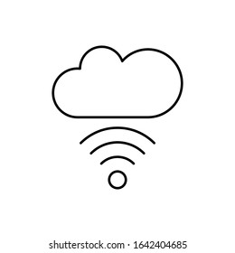 Cloud computing, wifi, SEO icon. Simple line, outline vector elements of commerce icons for ui and ux, website or mobile application