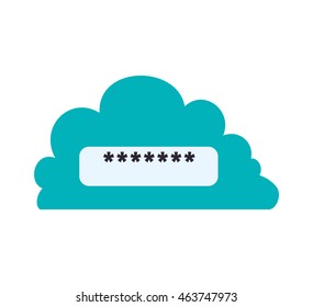 cloud computing wifi web global communication technology icon. Isolated and flat illustration. Vector graphic