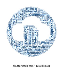 cloud computing word cloud. tag cloud about cloud computing.