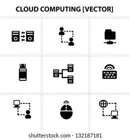 Cloud computing,connection,icons,vector