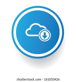 Cloud computing,Down symbol,vector