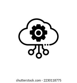 cloud comuting network icon vector illustration