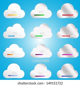 Cloud concept download upload 