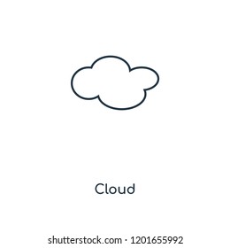 Cloud concept line icon. Linear Cloud concept outline symbol design. This simple element illustration can be used for web and mobile UI/UX.