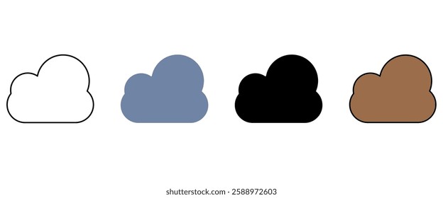 cloud concept line icon. Simple element illustration. cloud concept outline symbol design.