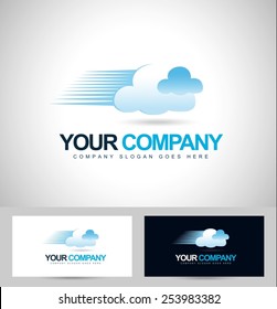 Cloud Concept Logo. Creative cloud technology vector design.