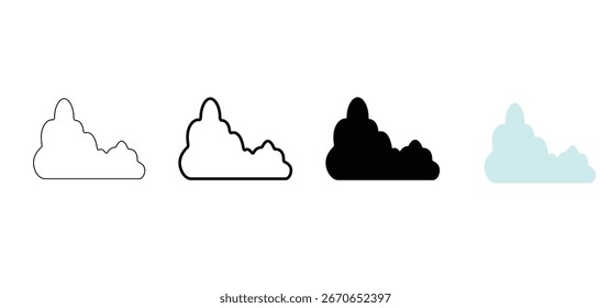 Ilustración vectorial de concepto de nube con diseño de icono de silueta