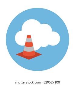 
Cloud Cone Colored Vector Illustration
