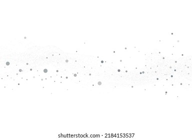 Cloud of confetti, light silver glitter round, white festive texture, vector