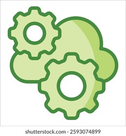 Cloud Configuration Icon Element For Design