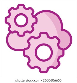 Cloud Configuration Icon Element For Design