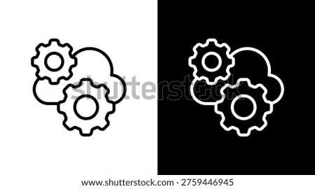 Cloud Configuration White Icon Set Design