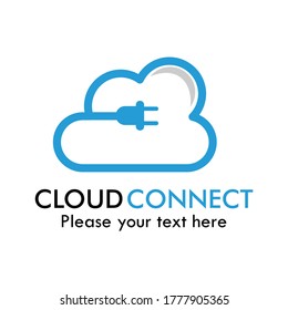 Cloud connect logo template illustration. suitable for brand,  identity, connection, network etc
