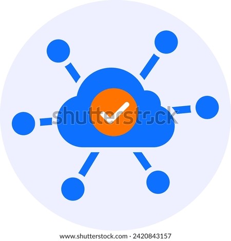 cloud connect modern icon illustration