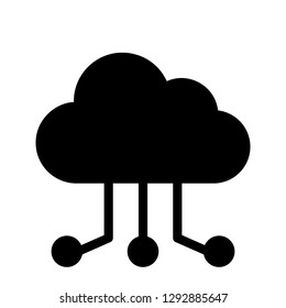 cloud connection glyphs icon