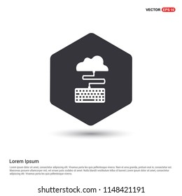 Cloud Connection Icon Hexa White Background icon template - Free vector icon
