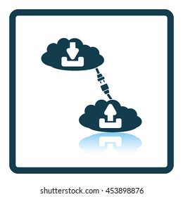 Cloud connection icon. Shadow reflection design. Vector illustration.