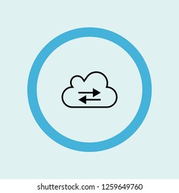 cloud connection icon symbol. Premium quality isolated cloud connection vector icon in trendy style. cloud connection element.