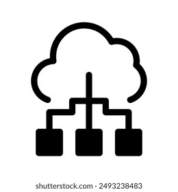 Cloud Connection Icon Vector Symbol Design Illustration