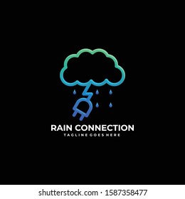 Cloud Connection Illustration Vector Template. Suitable for Creative Industry, Multimedia, entertainment, Educations, Shop, and any related business