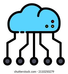 nube de iconos inalámbricos de conexión a Internet 
