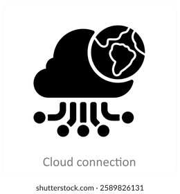 Cloud Connection and network icon concept