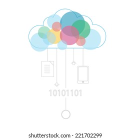 Cloud Connection with vintage colors